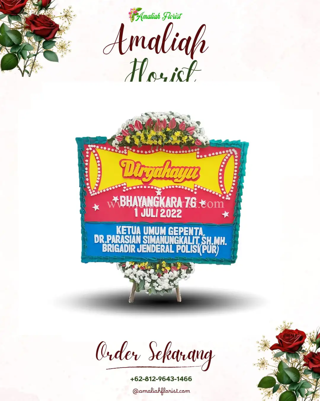 Papan Bunga HUT Ulang Tahun Wates Wetan